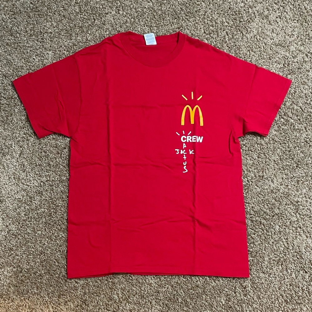 NEW Mcdonalds Cactus Jack Employee T-Shirt (Large)